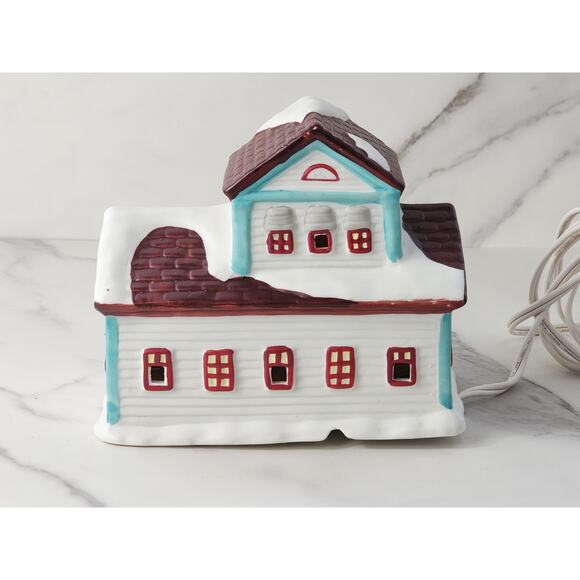 Watkins Christmas Village General Store Lighted House 5 3/4" Ceramic 1992 Vtg - Picture 9 of 15